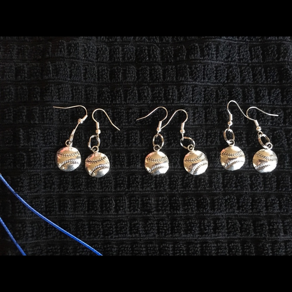 Baseball earrings